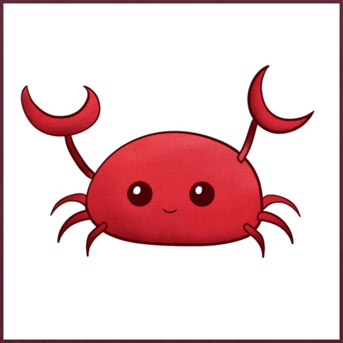 Cute little red Crab, nursery wall art decor - Borsa di stoffa