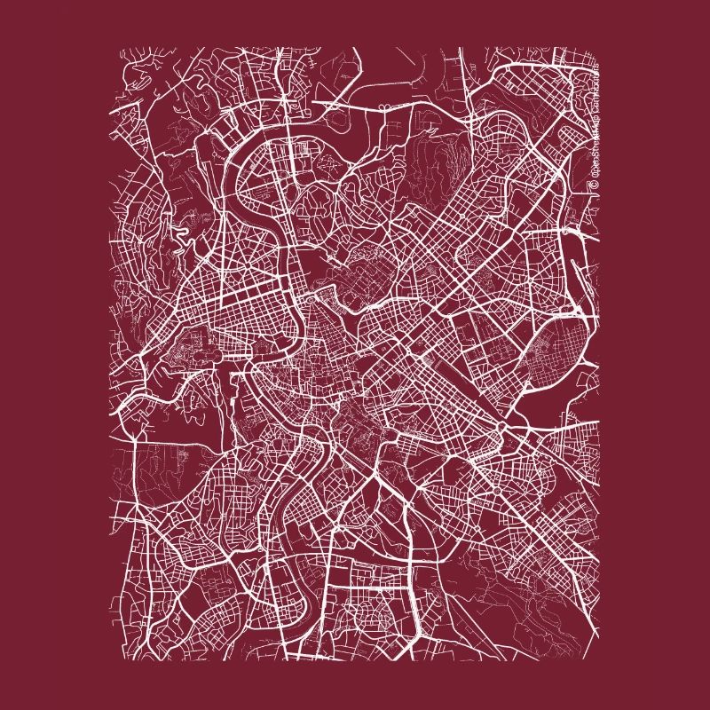 Minimaler Rom-Mittelstadtplan und -straßen