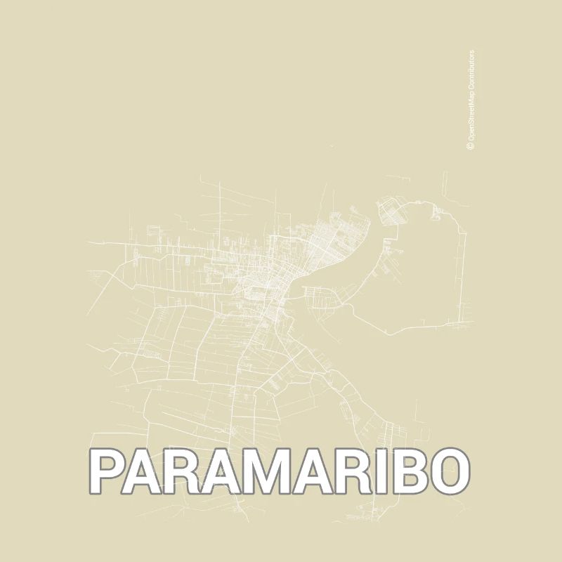 Paramaribo city map and streets