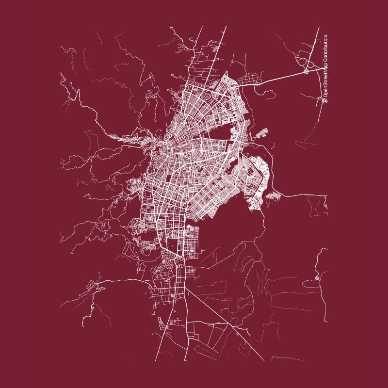 Plan et rues de la ville de Cali