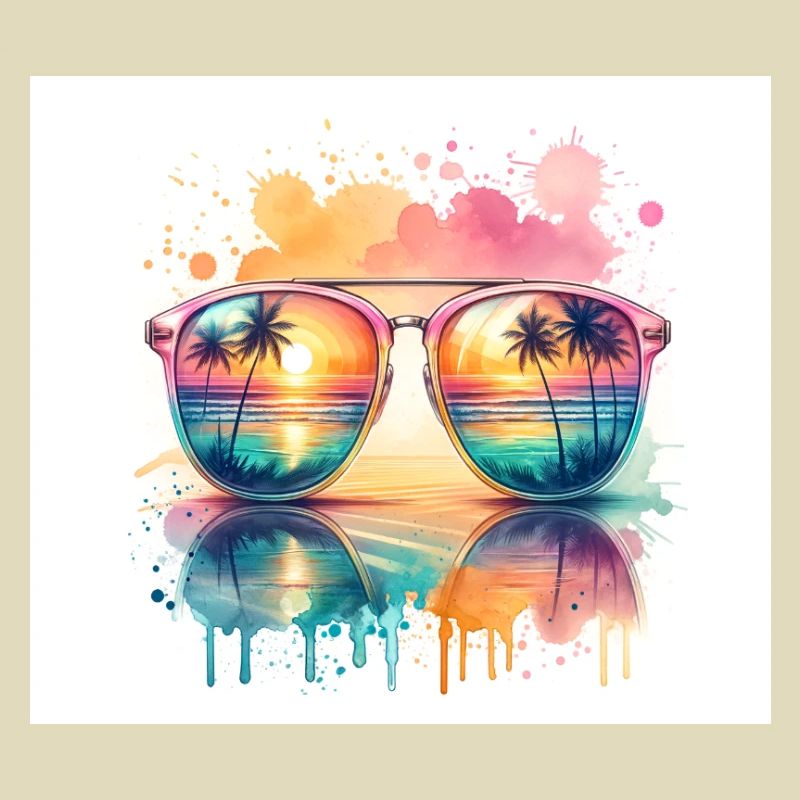 Sunset Reflections 🌴🕶️