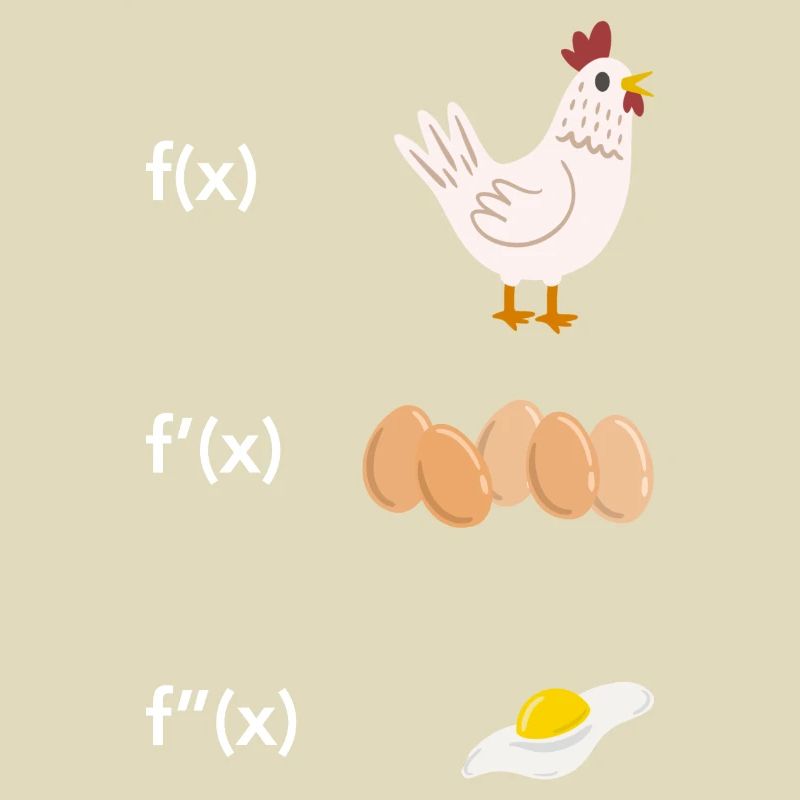 Derivation Math Teacher Math Chicken Gift