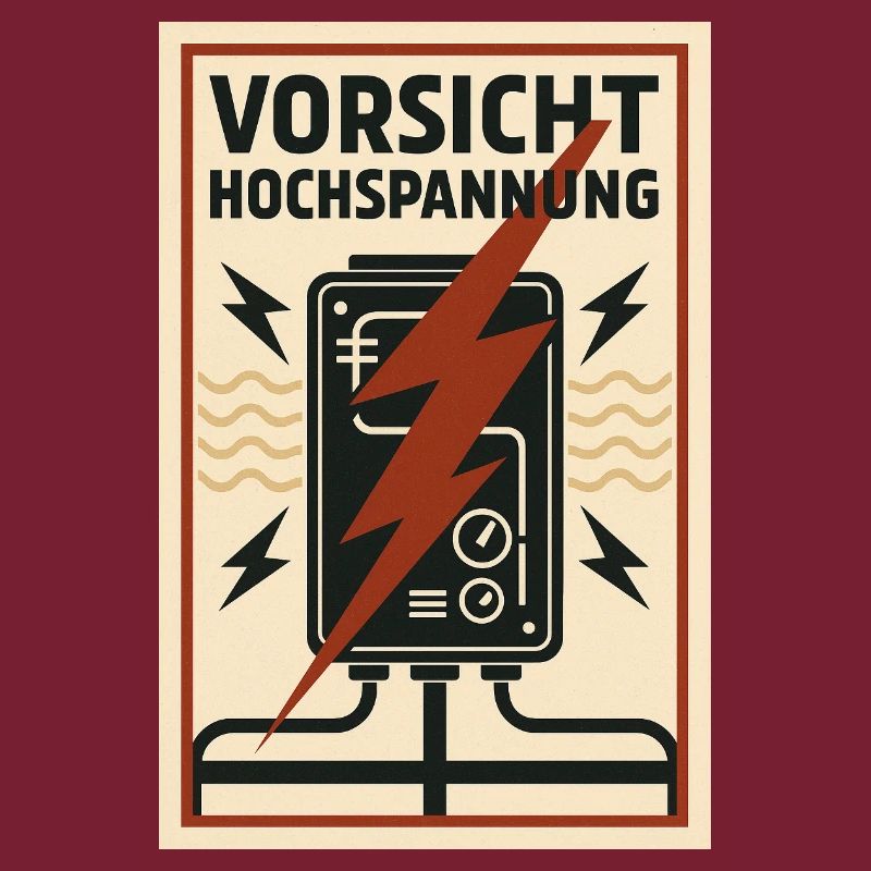 Caution High Voltage Current Warning Sign