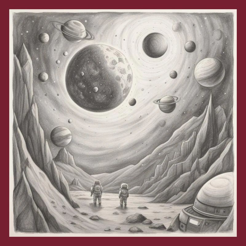 thème de l'espace en graphite