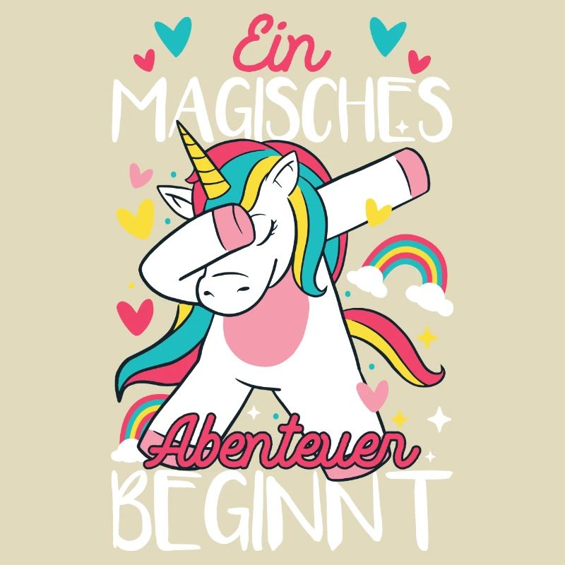 Grundschule Einschulung Schulkind Einhorn