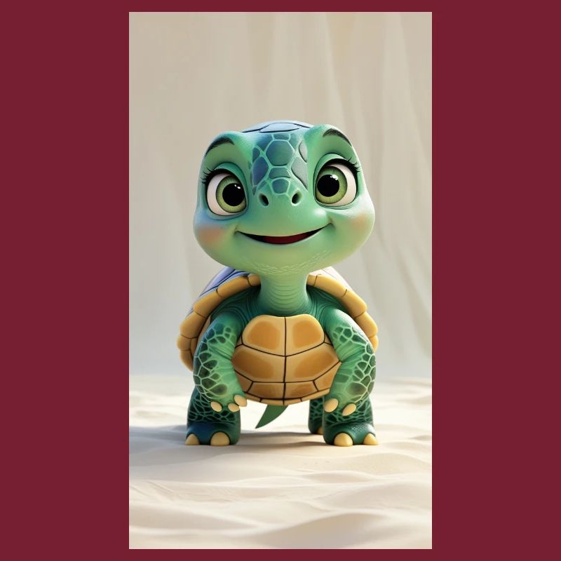 Whimsical 3D Animated Turtle