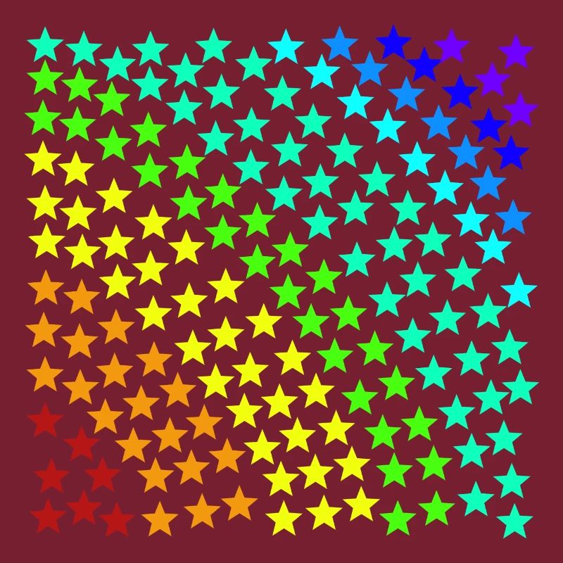 Rainbow Star Stars Colorful Gift Idea Pattern