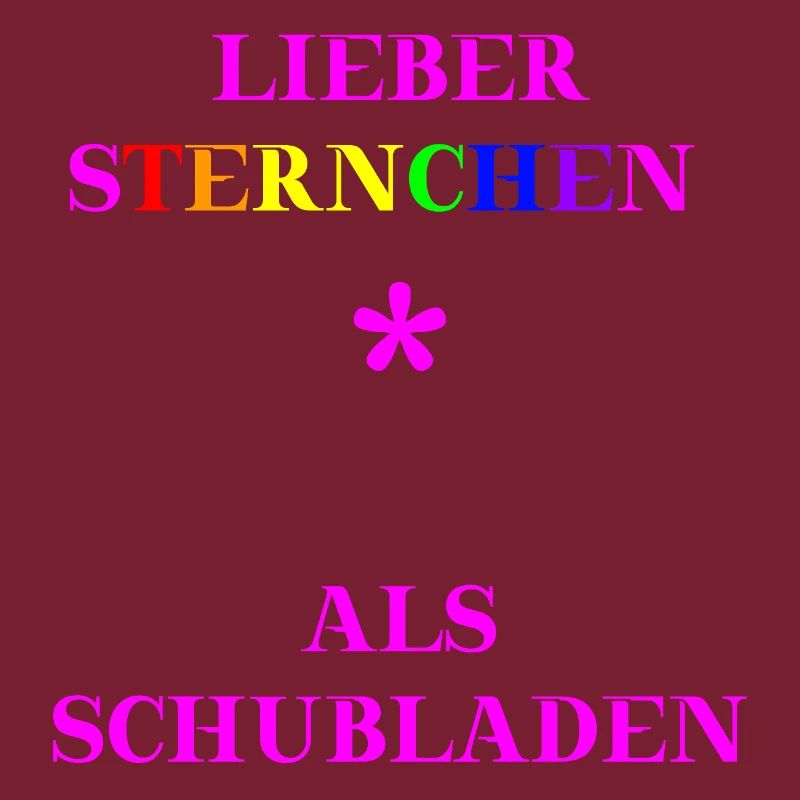 Lieber Sternchen als Schubladen Geschenkidee