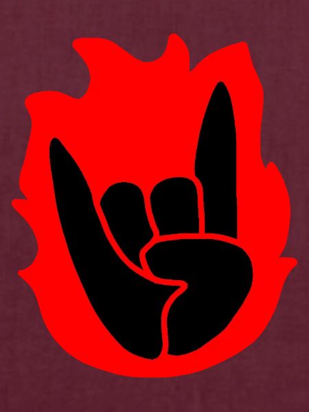 Rock Hand Flammen