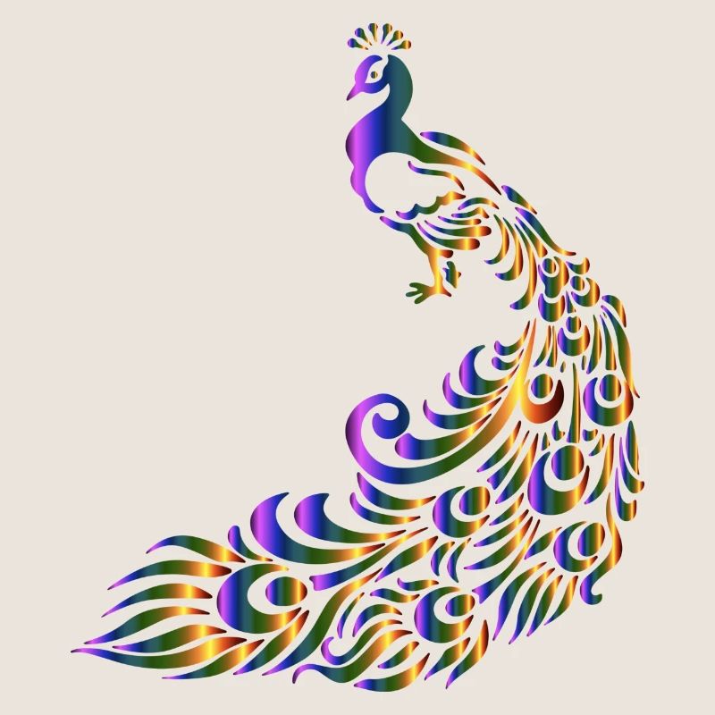 Pfau bunt