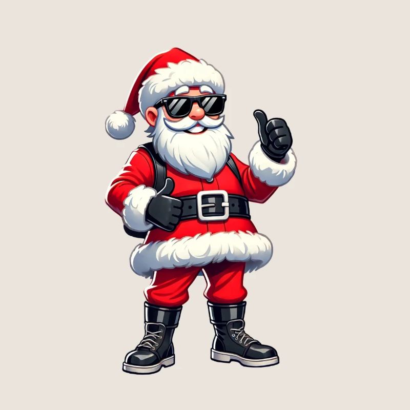 Weihnachtsmann cool mit sonnenbrille