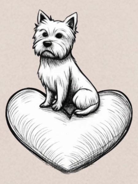 Westie auf Herz