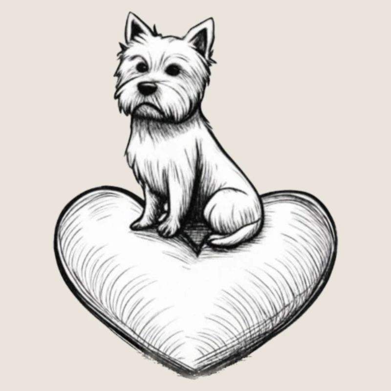 Westie auf Herz