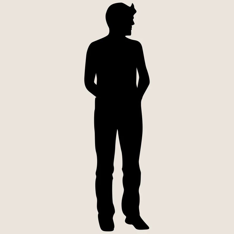 Mann Körper Silhouette Vektor-Design