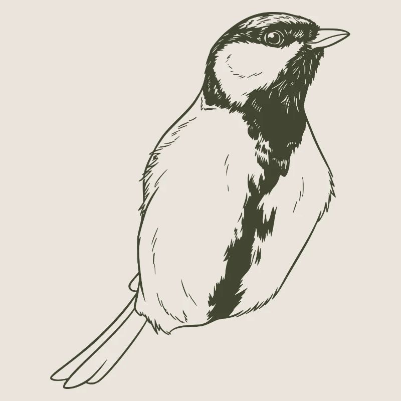 Schlichte Vogelsilhouette