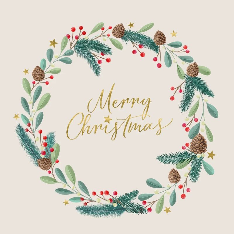 Adventskranz, Weihnachtskranz, Merry Christmas