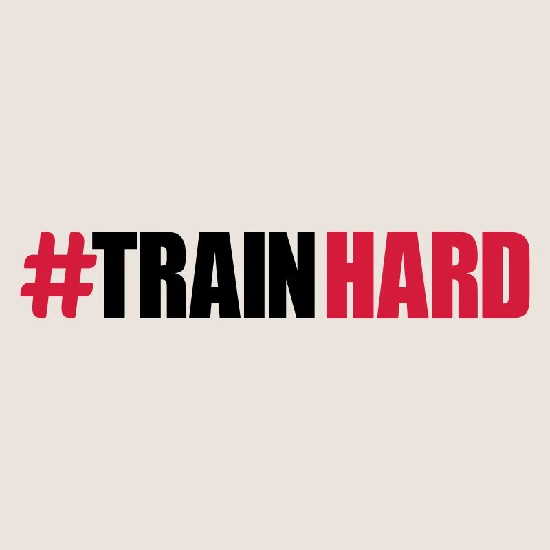 cool design text dumbbell train hard training hand