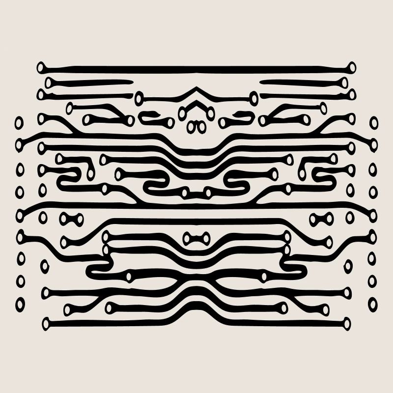 design lines microchip disk pattern cool lines