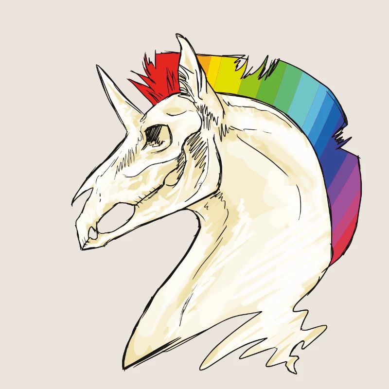 Einhorn Schädel