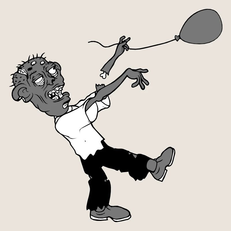 Zombie verliert Luftballon