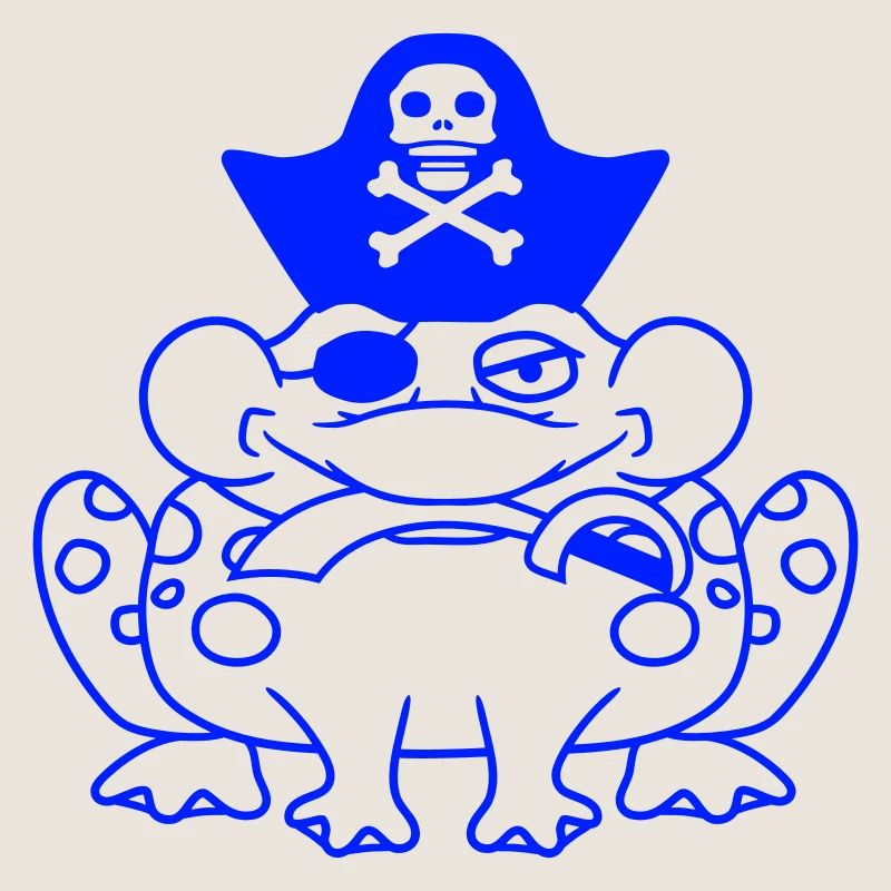 Frog Captain Cap Toad Funny Comic Cartoon
