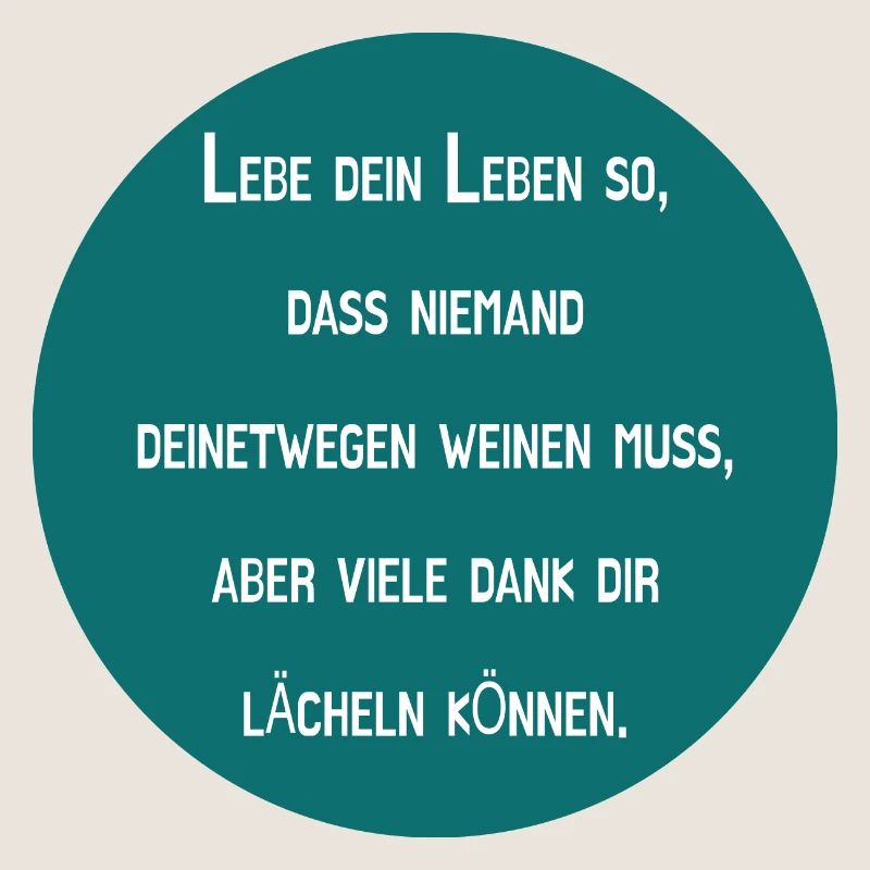 Lebe mit Lächeln
