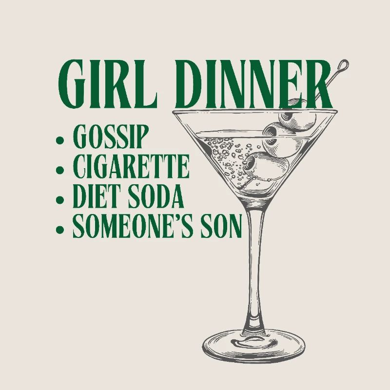 Fille Dîner Vert