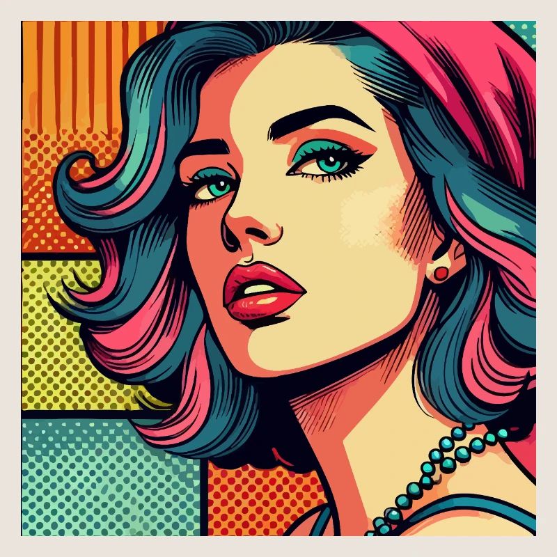 Pop-Art-Porträt einer Frau