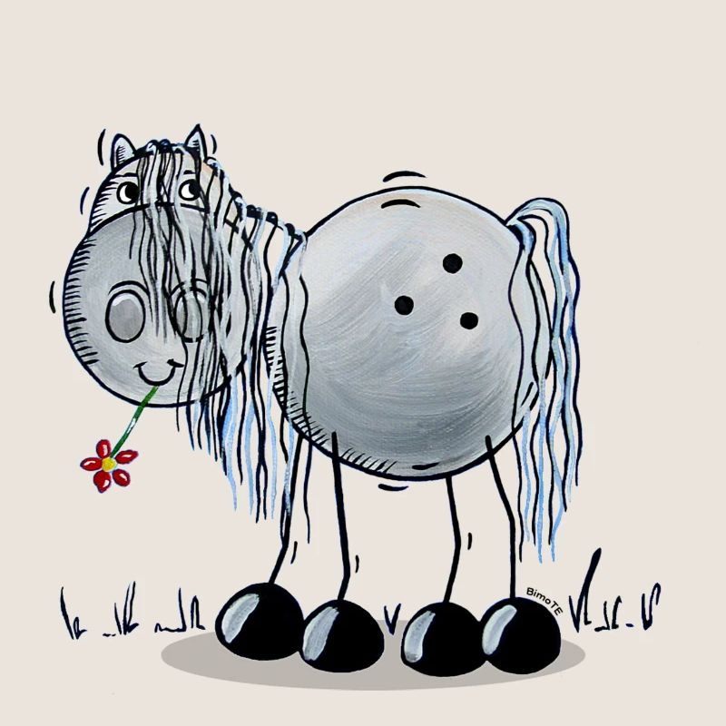 Pferd mit Blume