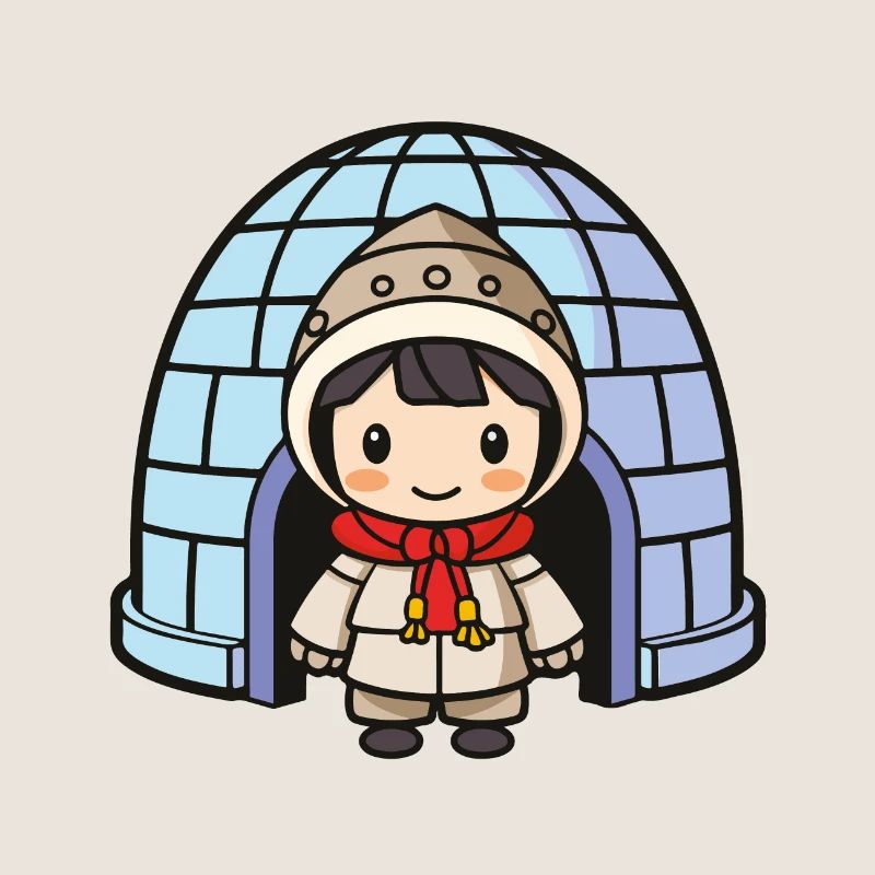 iglu eskimo mädchen
