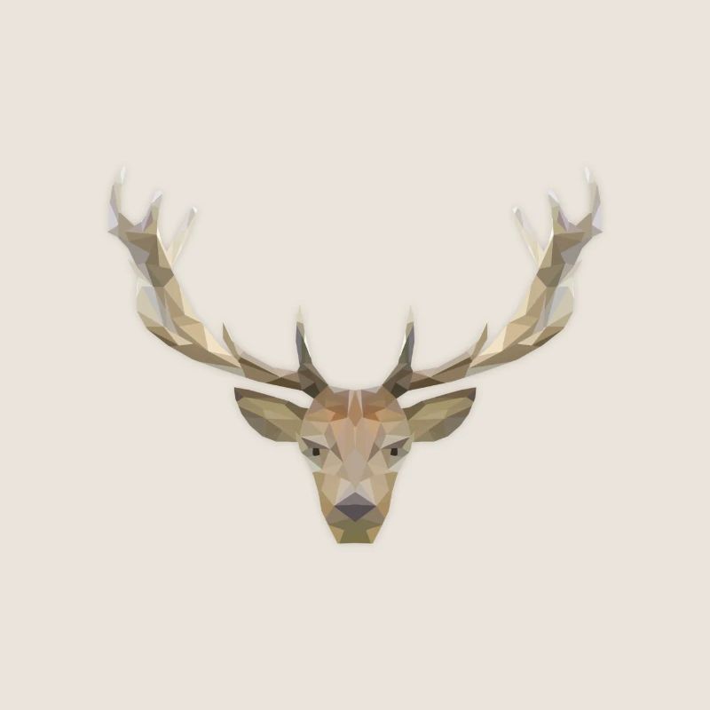 Low Poly Hirsch