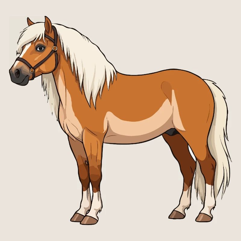Haflinger bangs réel