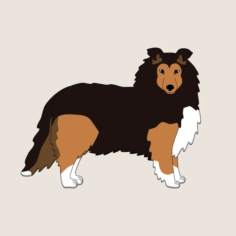 Pixelgrafik Sheltie vorn