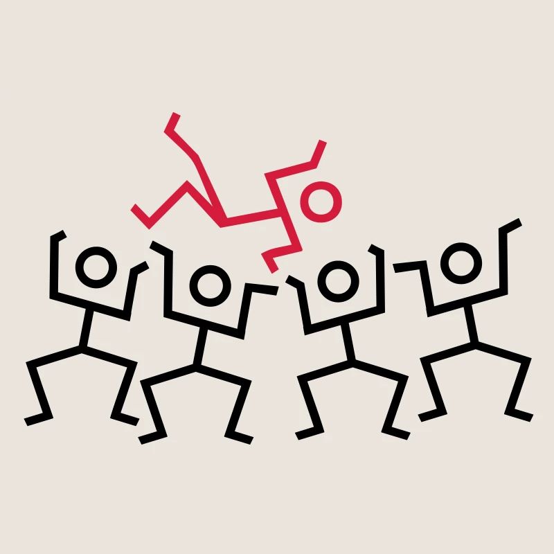 stage diving / stick figures