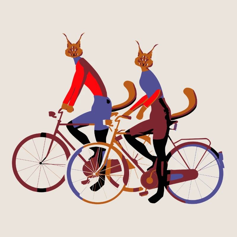 Fahrrad-Katzen