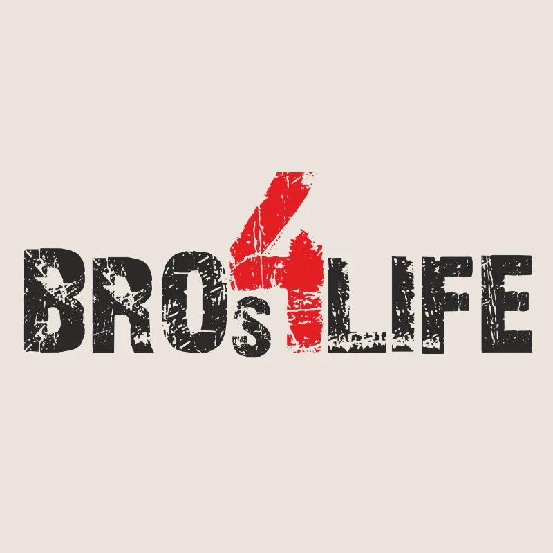 bros 4 life - black-red