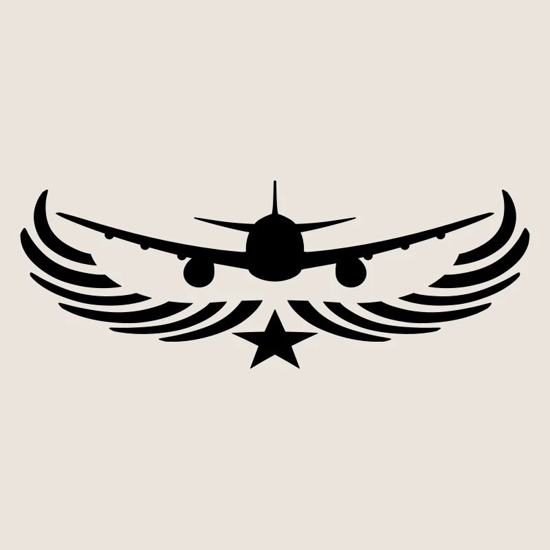 star emblem front front plane fly pilot machine ju