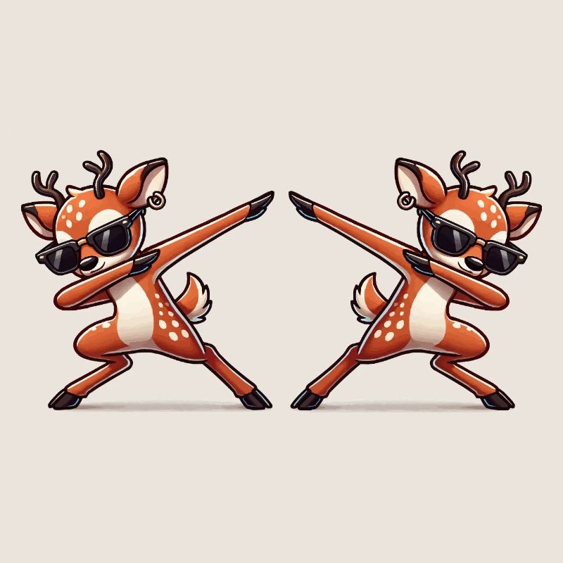 Deer Comic Dabbing 2