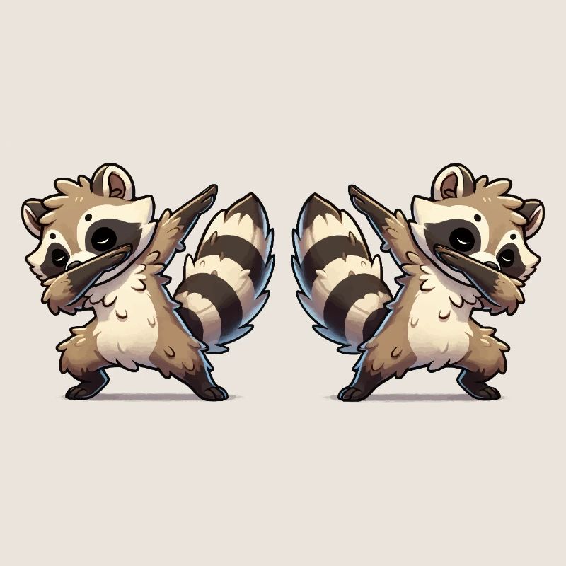 waschbär dabbing