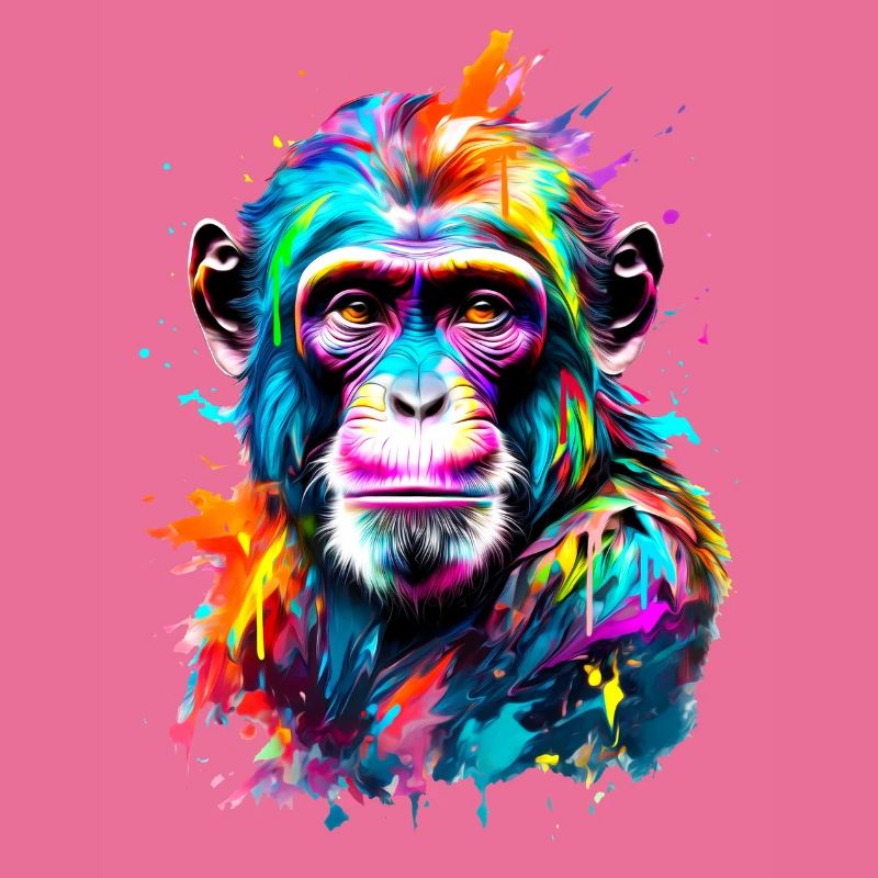 Bemalter Affe