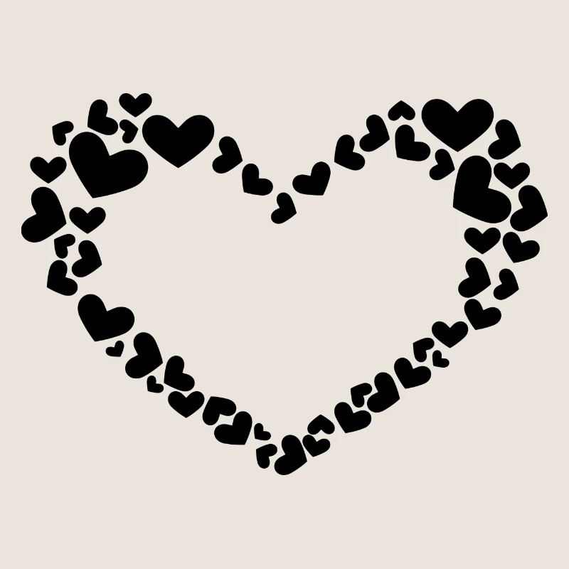 Conception de coeur avec petits coeurs