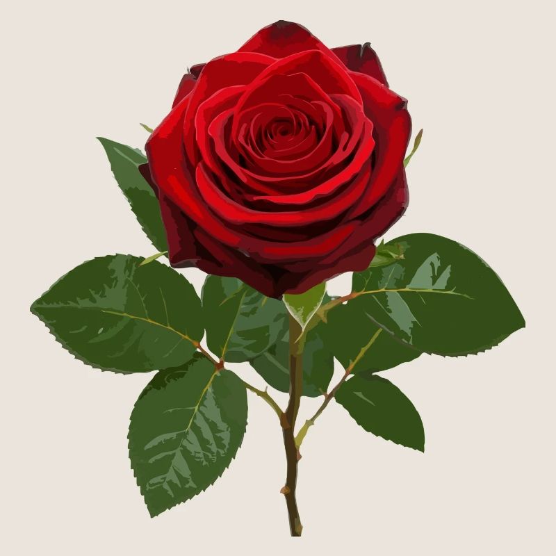 Rote Rose tiefrot