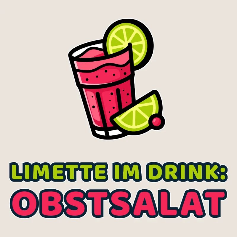 Limette im Drink: Obstsalat