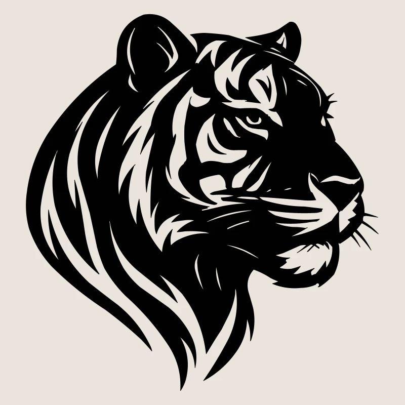 tiger kopf tribal