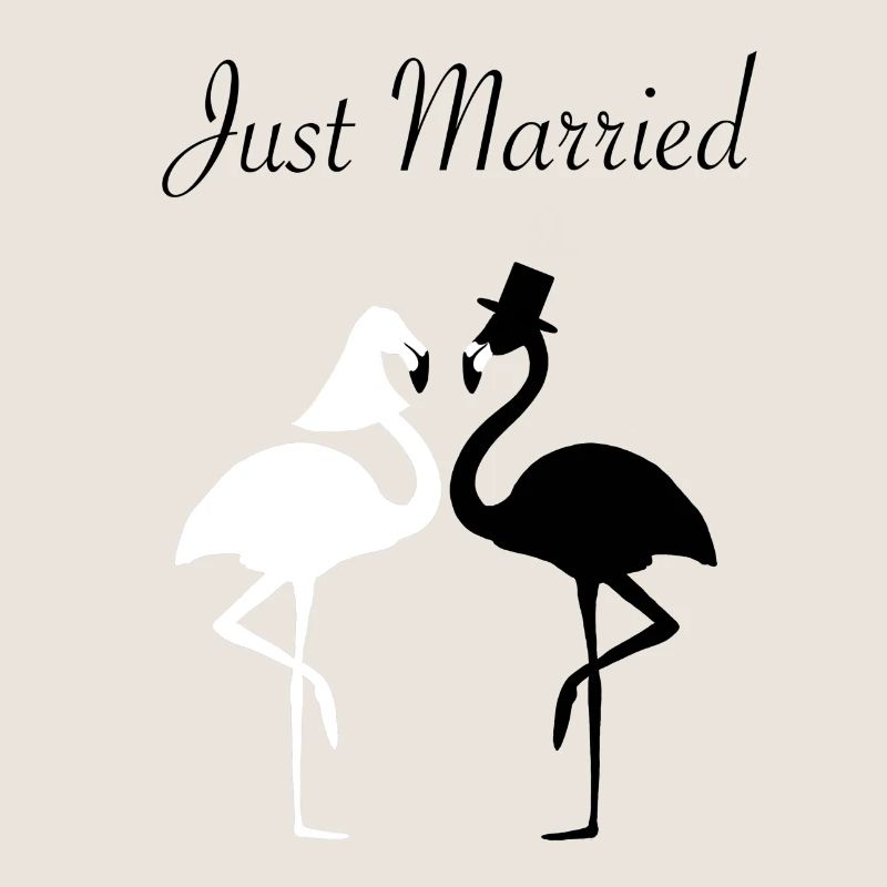 Flamingos - just married