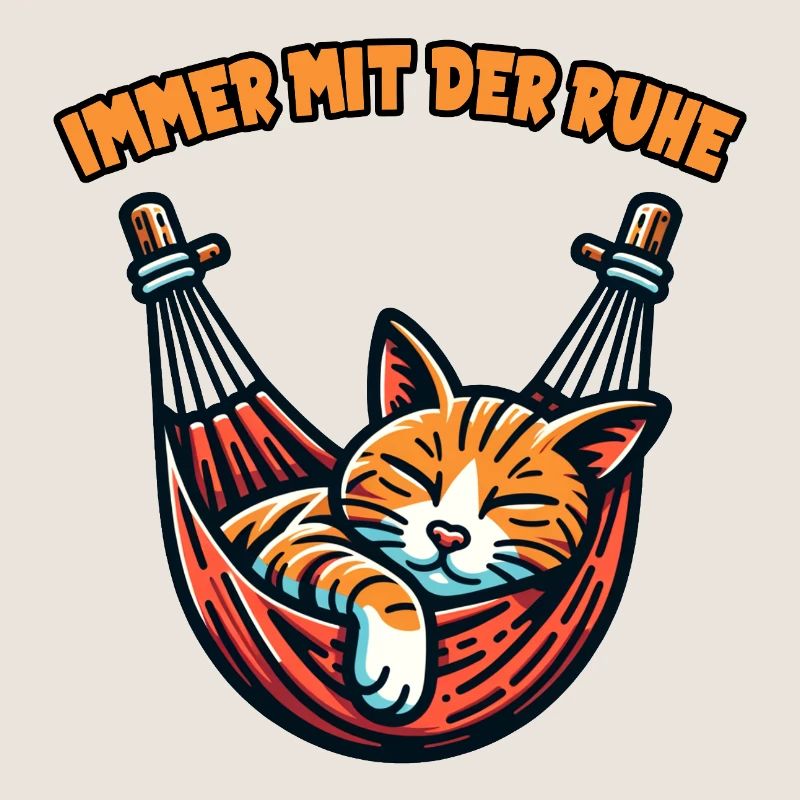 Süße Katze immer mit der Ruhe