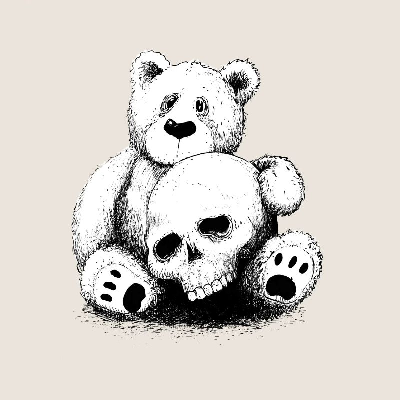 Bear With Skull