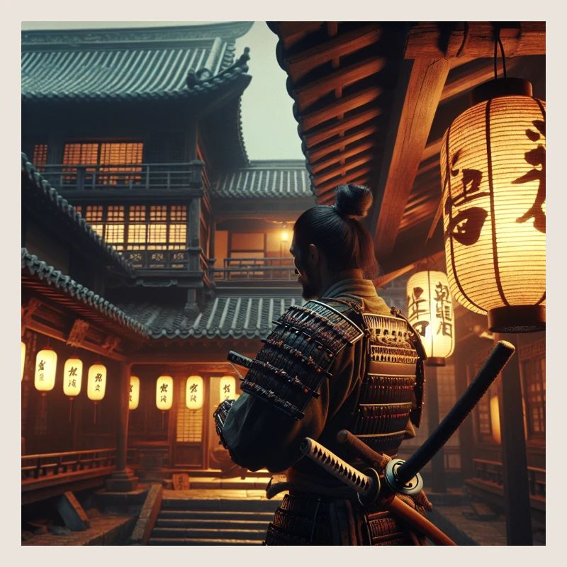 Samurai mit Schwert