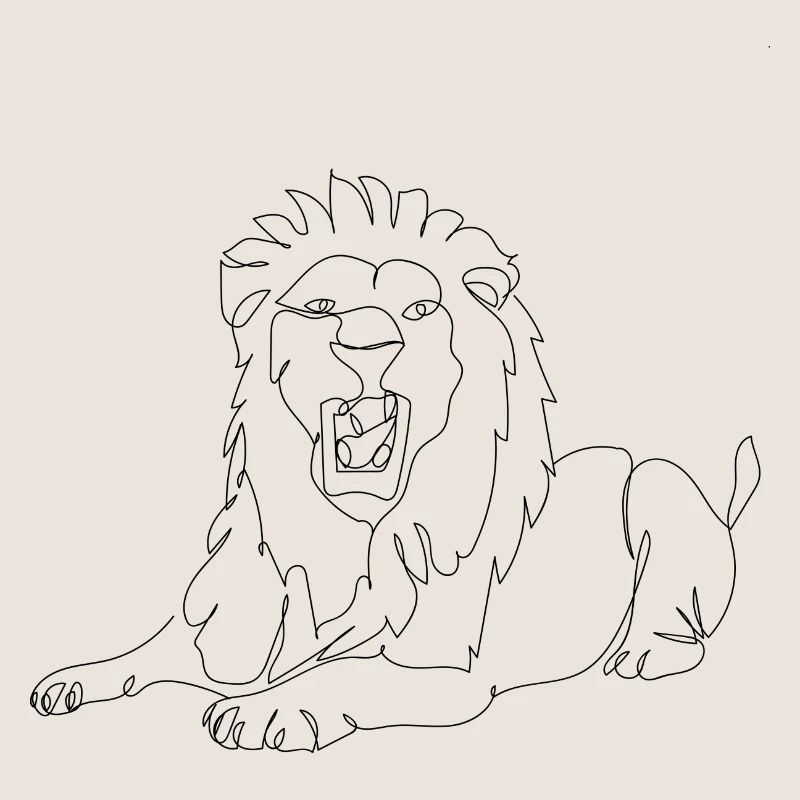 Lineart Löwe