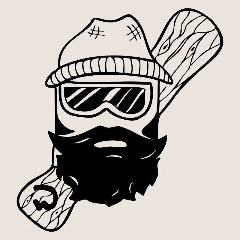Bärtiger Holz-Boarder